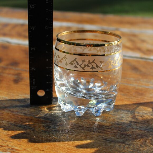 Vintage Victoria Crystal Whiskey Glasses – Gold Trim – Rocks Glass Set – Holiday - Picture 8 of 16